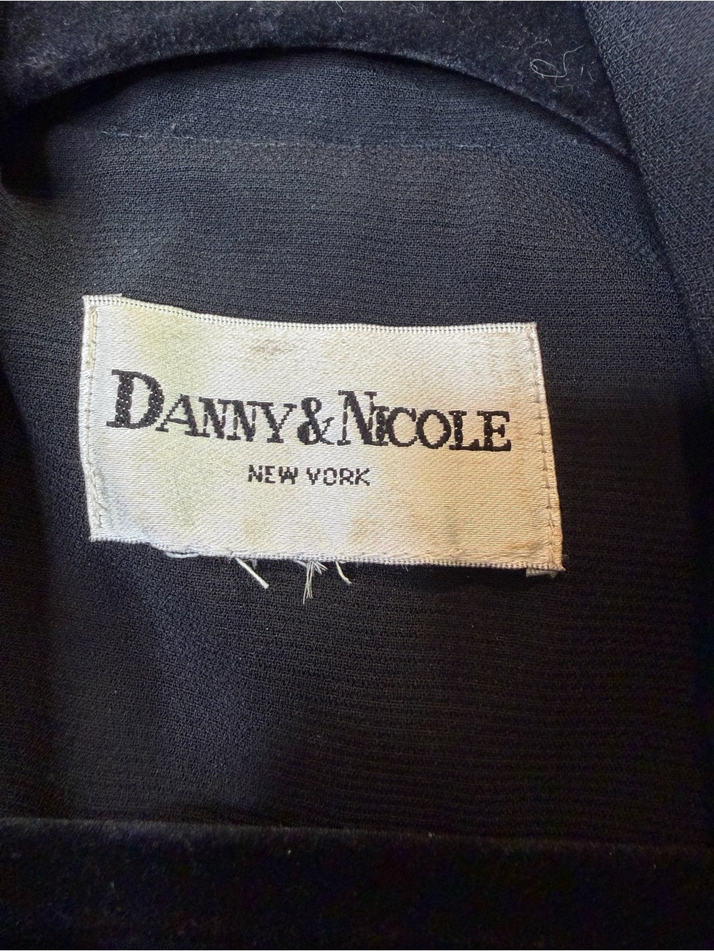 Vintage Danny & Nicole Black Double Breasted Blazer Coat with Shoulder Pads - Picture 2 of 9